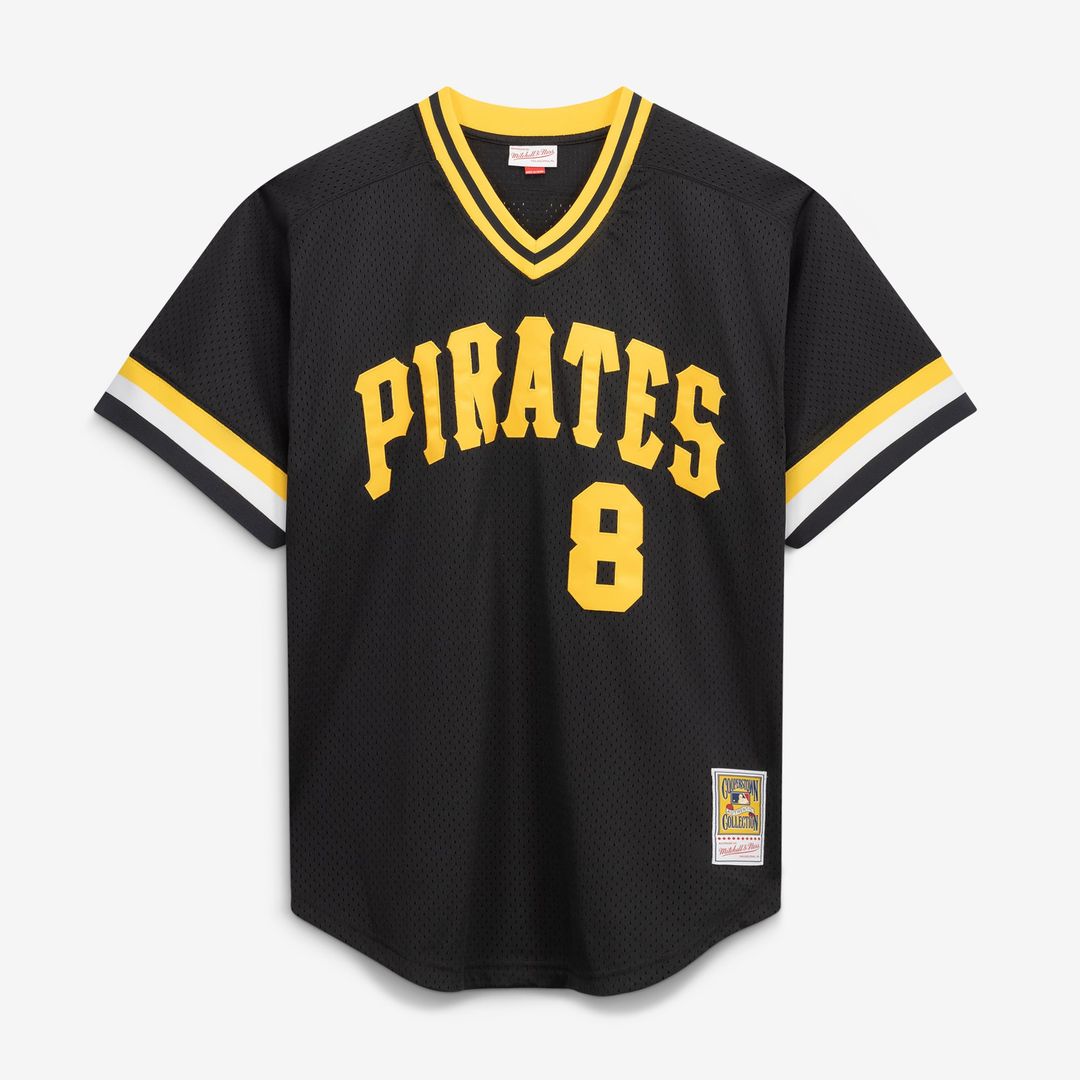 Pittsburgh Pirates Mitchell & Ness Willie Stargell Cooperstown Collection Big & Tall Mesh Batting Practice Baseball Jersey - Black