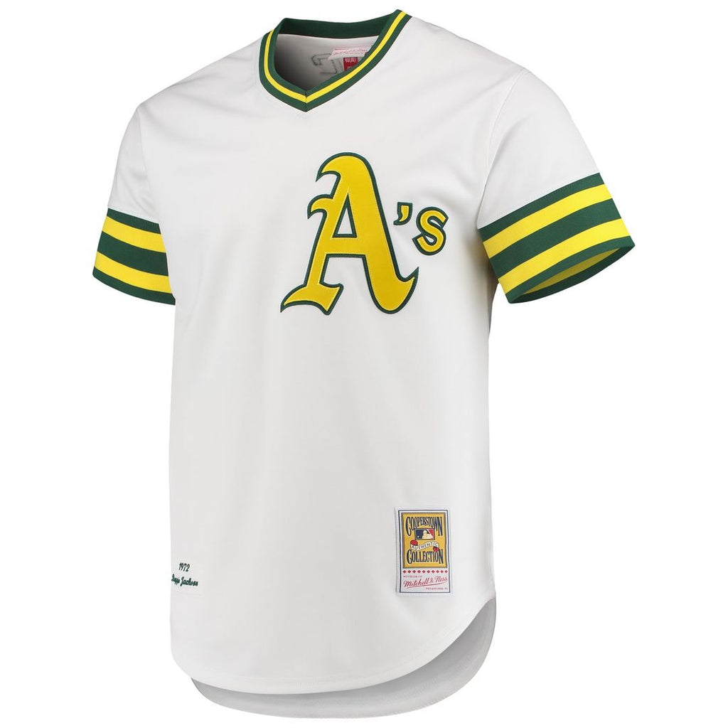 Athletics Mitchell & Ness Reggie Jackson 1972 Cooperstown Collection Authentic Baseball Jersey - White
