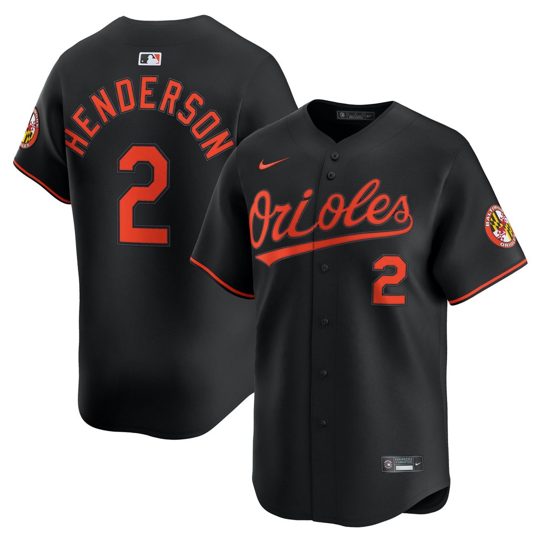 Baltimore Orioles Nike Gunnar Henderson Alternate Limited Baseball Jersey - Black