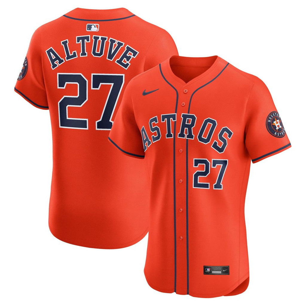Houston Astros Nike Jose Altuve Alternate Elite Baseball Jersey - Orange
