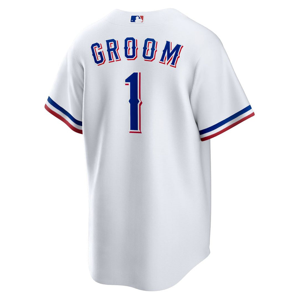 Texas Rangers Nike #1 Groom Home Replica Baseball Jersey - White
