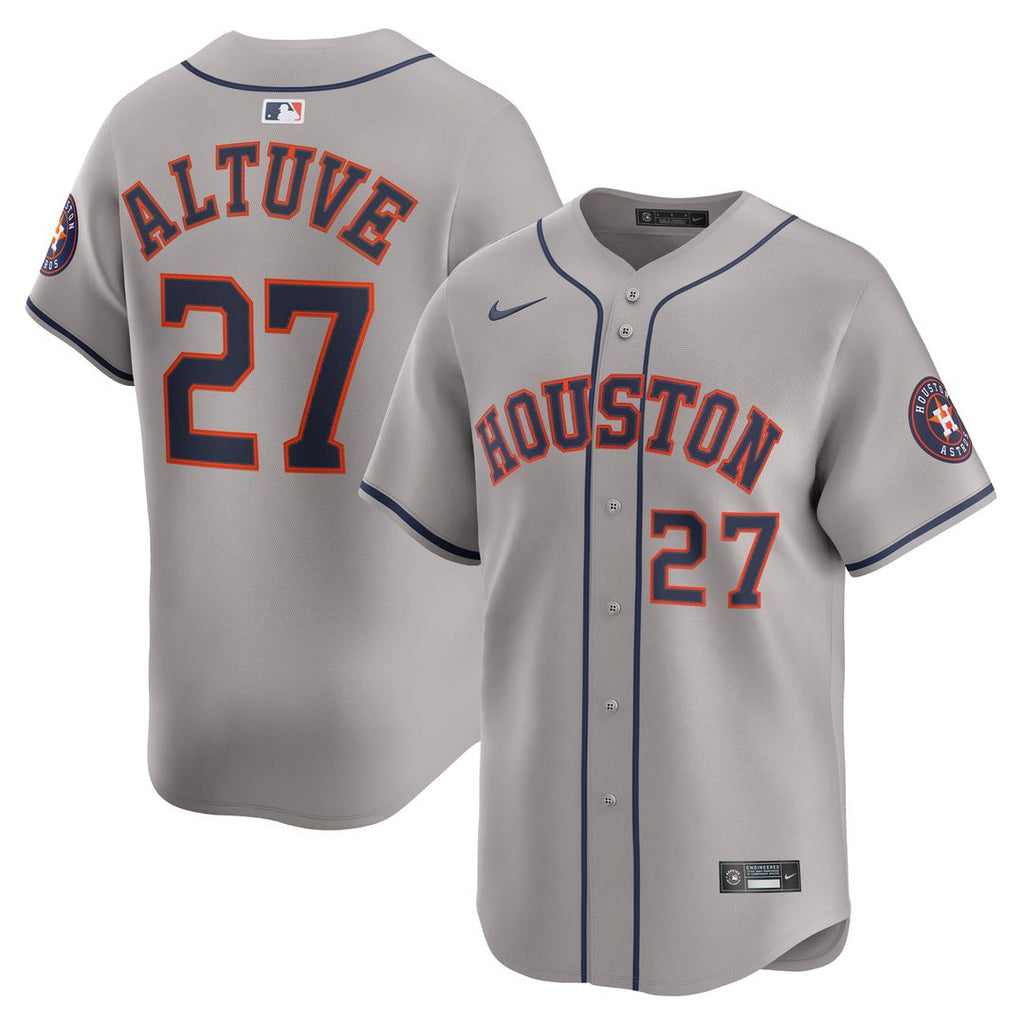 Houston Astros Nike Jose Altuve Road Limited Baseball Jersey - Gray