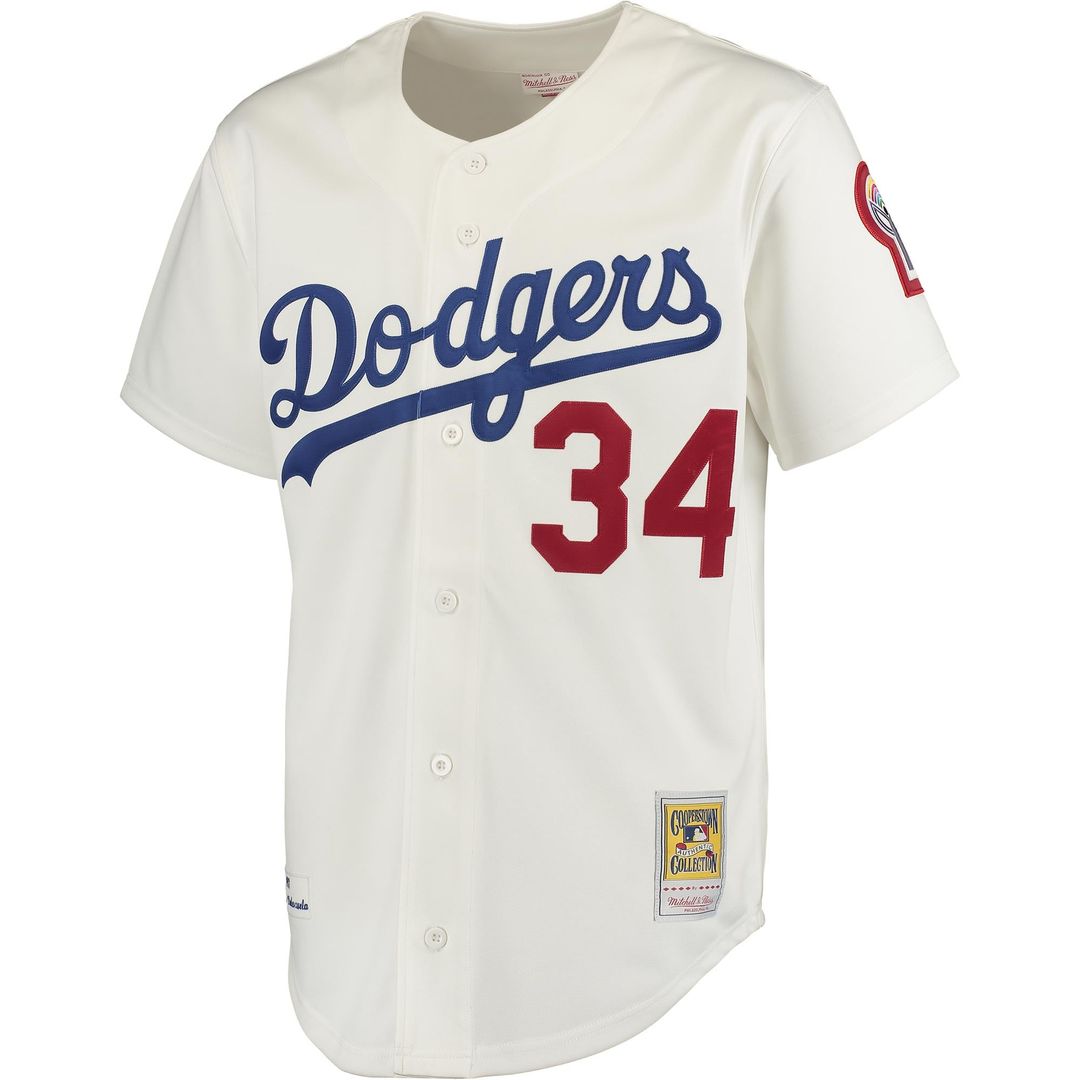 Los Angeles Dodgers Mitchell & Ness Fernando Valenzuela Road 1981 Cooperstown Collection Authentic Baseball Jersey - Gray