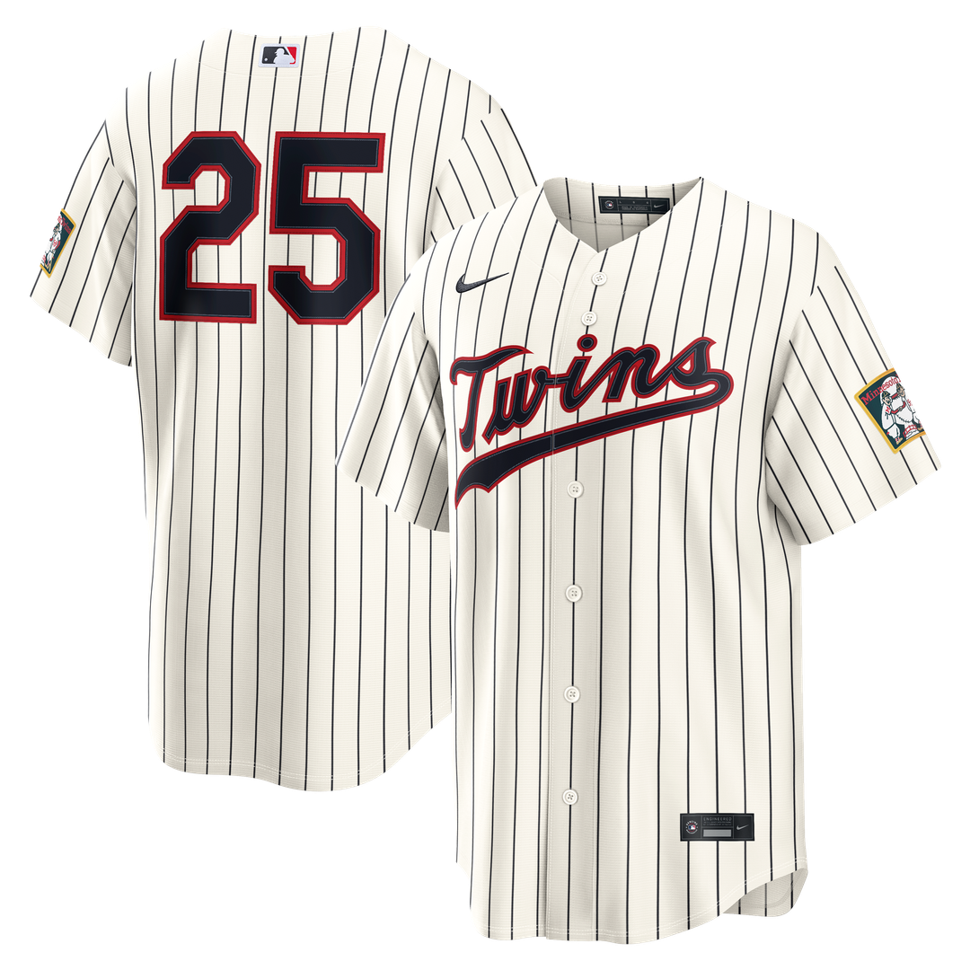 Minnesota Twins Nike Byron Buxton 2026 Field of Dreams Stadium Baseball Jersey - Cream