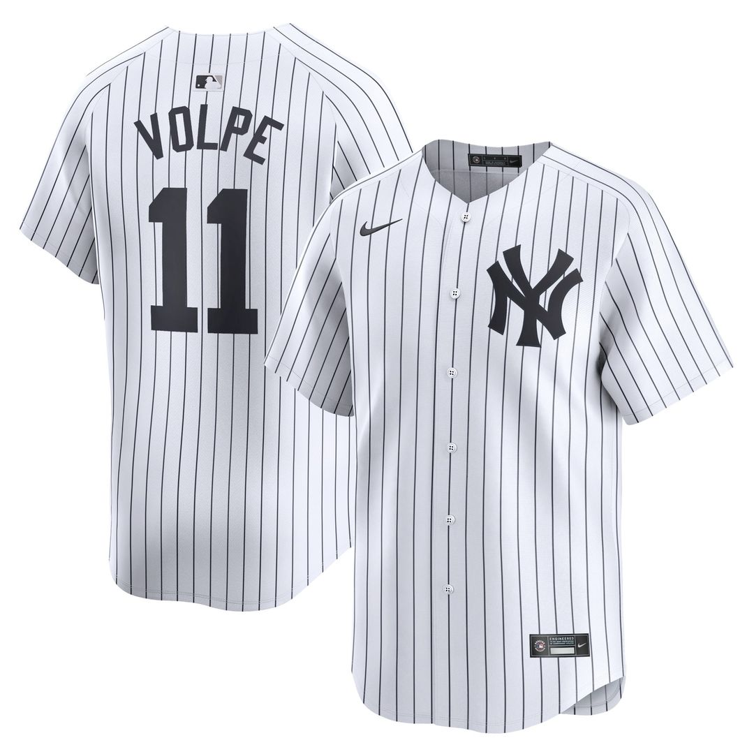 New York Yankees Nike Anthony Volpe Away Limited Baseball Jersey - Gray