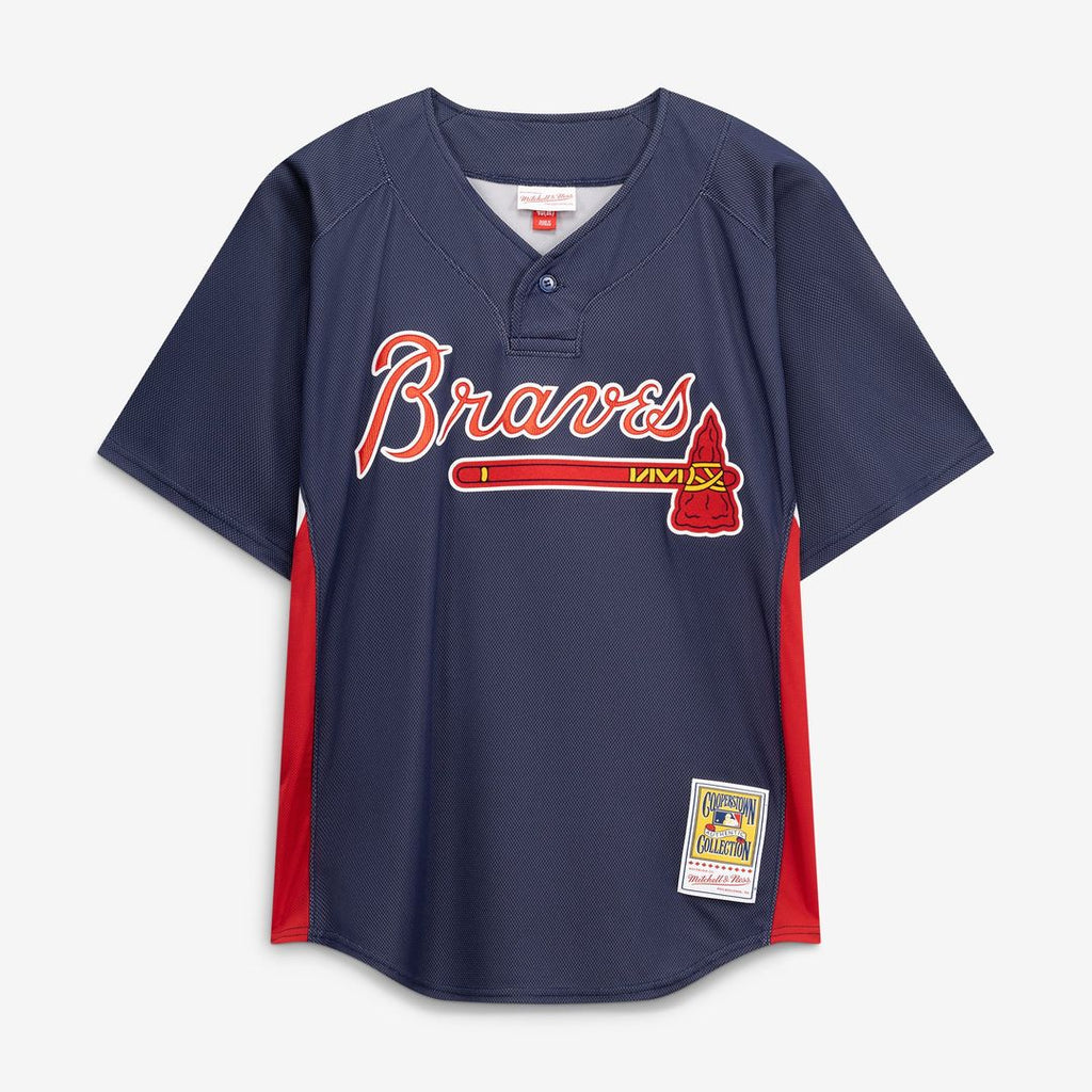 Atlanta Braves Mitchell & Ness Chipper Jones Authentic Batting Practice Baseball Jersey - Navy
