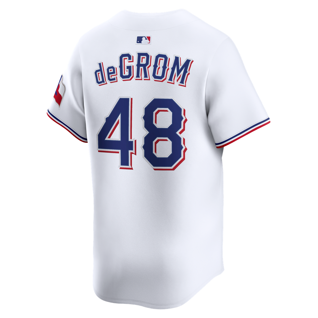 Texas Rangers Nike Jacob deGrom Home Limited Baseball Jersey - White