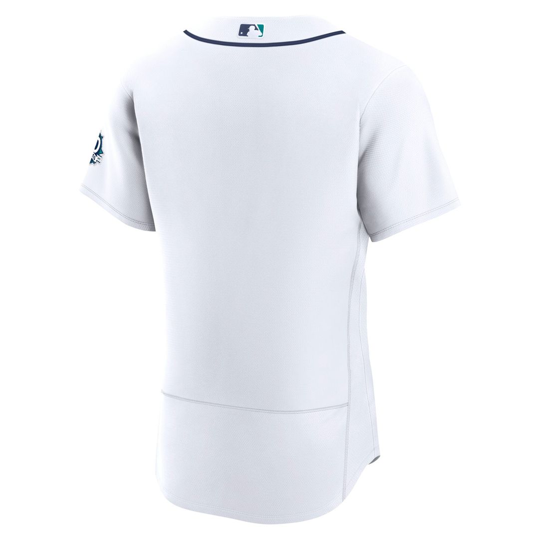 Seattle Mariners Nike 50th Anniversary Patch Home Authentic Baseball Jersey - White