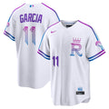 Kansas City Royals Nike Maikel Garcia 2026 City Connect Stadium Baseball Jersey - White