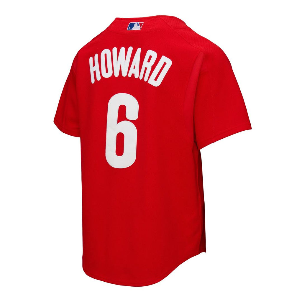 Philadelphia Phillies Mitchell & Ness Ryan Howard Big & Tall Cooperstown Mesh Batting Practice Baseball Jersey - Red