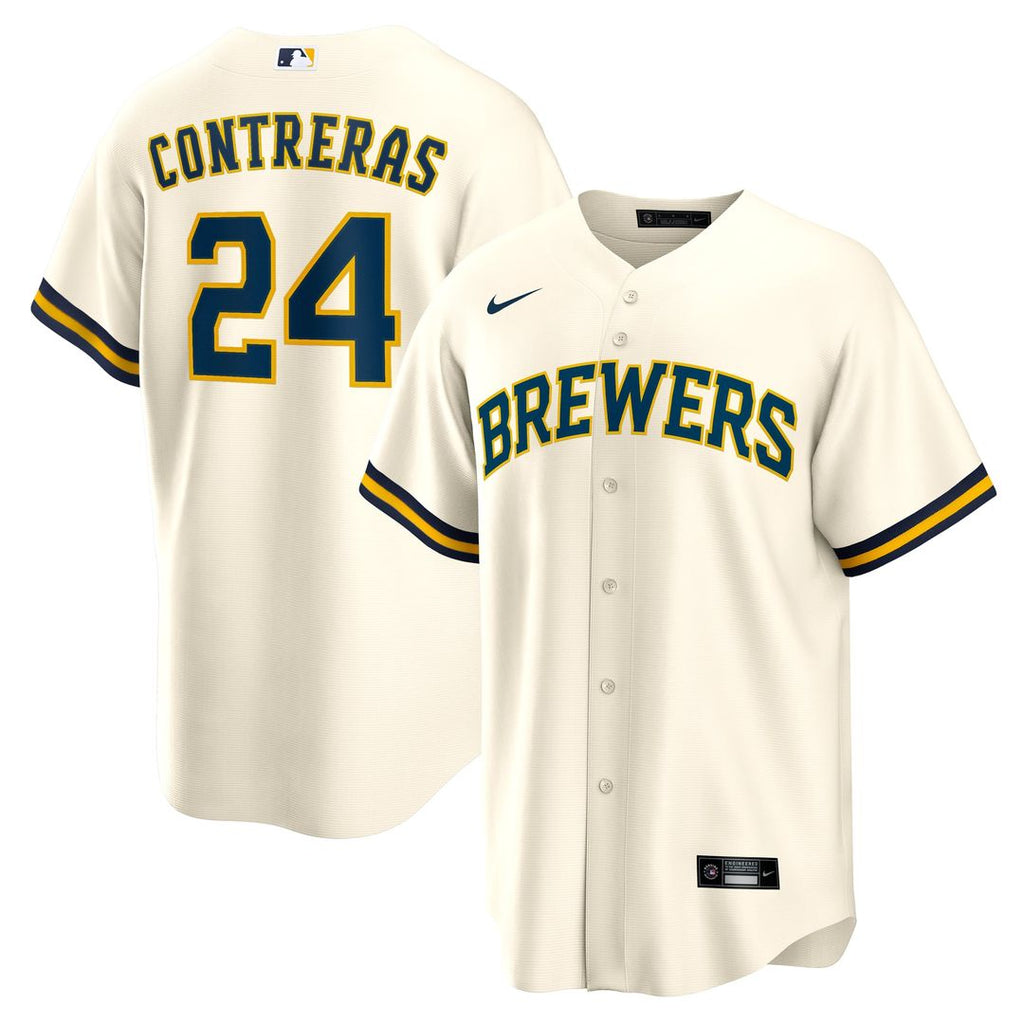 Milwaukee Brewers Nike William Contreras Home Replica Baseball Jersey - Cream