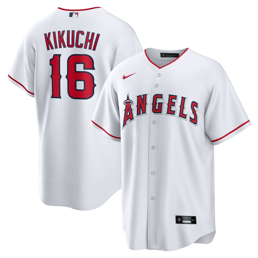 Los Angeles Angels Nike Yusei Kikuchi Home Replica Baseball Jersey - White