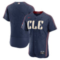 Cleveland Guardians Nike City Connect Authentic Sponsor Patch Baseball Jersey - Navy