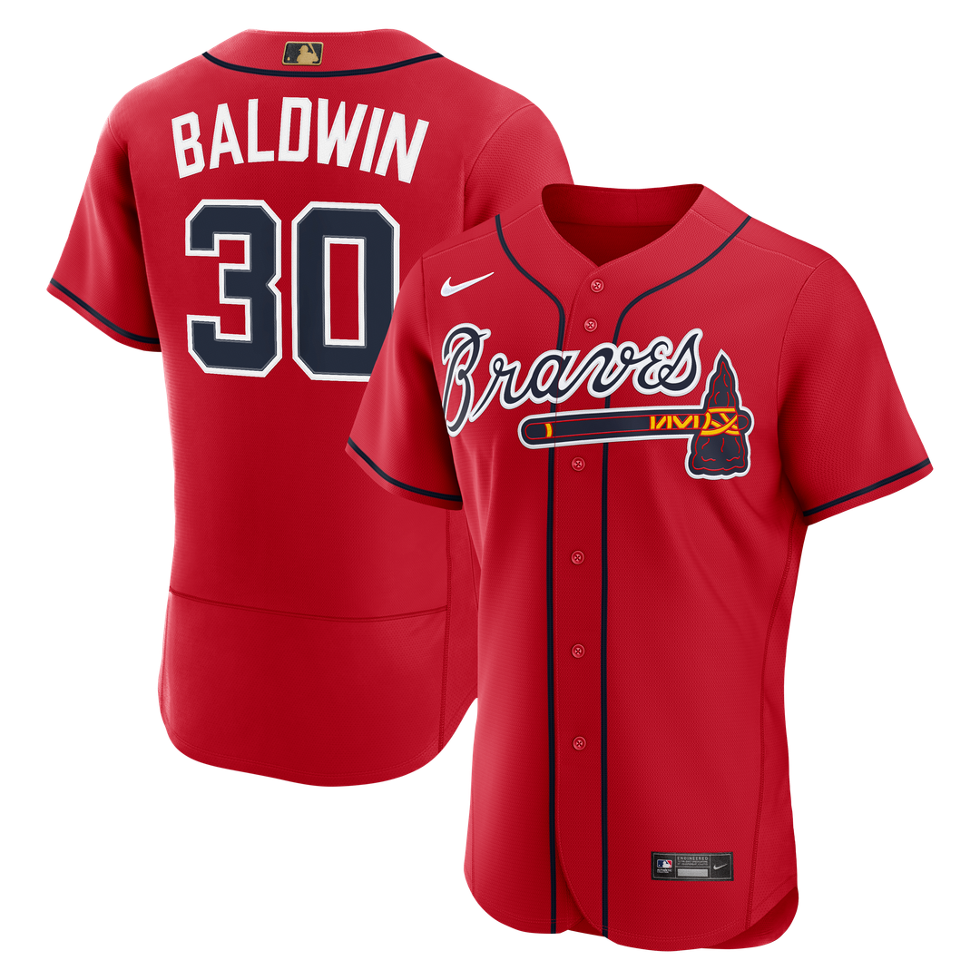Atlanta Braves Nike Drake Baldwin MLB Awards Authentic Baseball Jersey - Red
