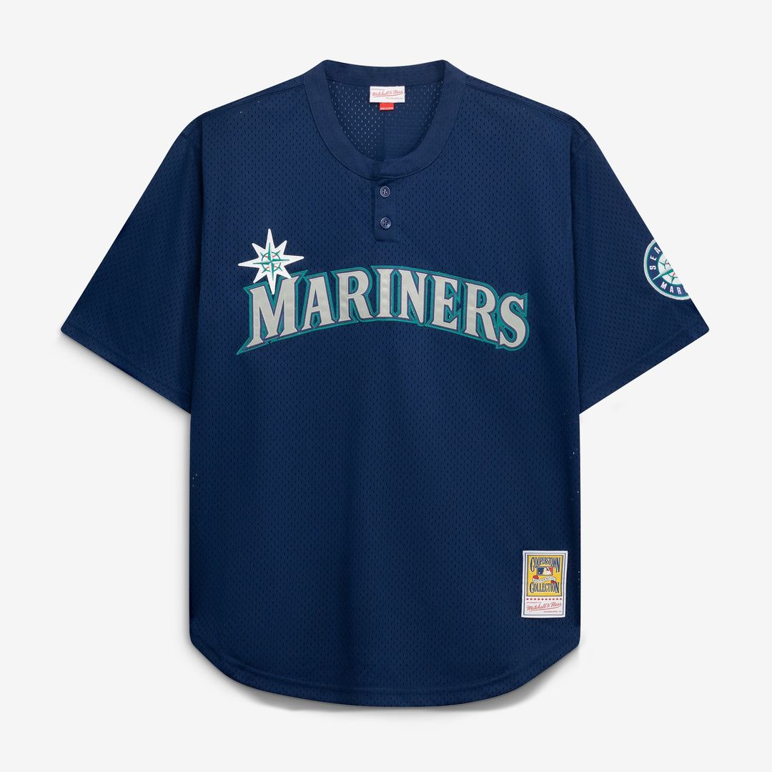 Seattle Mariners Mitchell & Ness Ken Griffey Jr. Big & Tall Cooperstown Collection Mesh Batting Practice Baseball Jersey - Royal