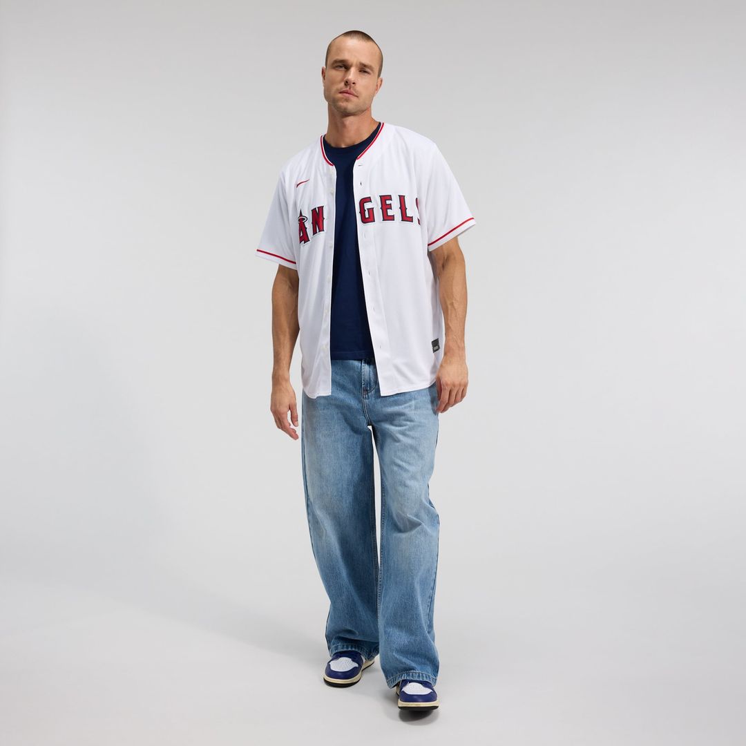 Los Angeles Angels Nike Home Replica Team Baseball Jersey - White
