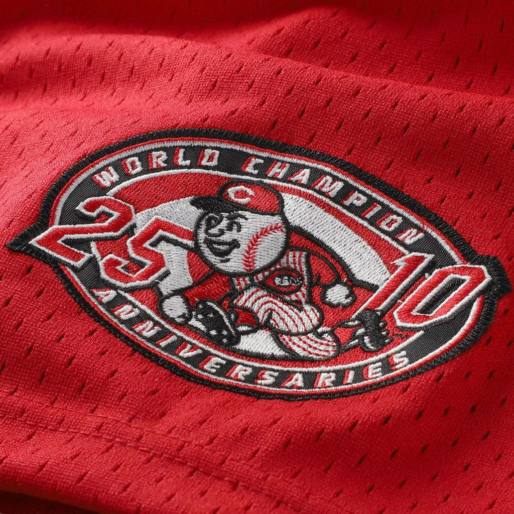 Cincinnati Reds Mitchell & Ness Barry Larkin Throwback Cooperstown Mesh Batting Practice Baseball Jersey - Red
