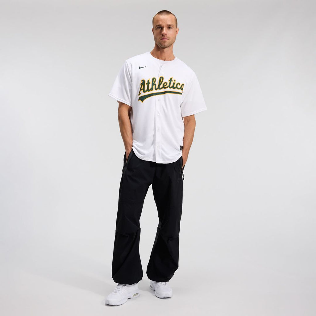 Athletics Nike Home Replica Team Baseball Jersey - White