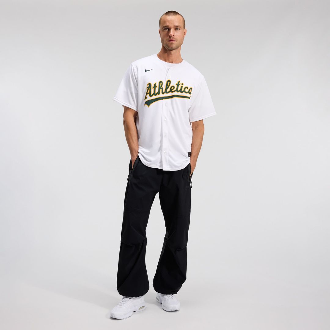 Athletics Nike Home Replica Team Baseball Jersey - White