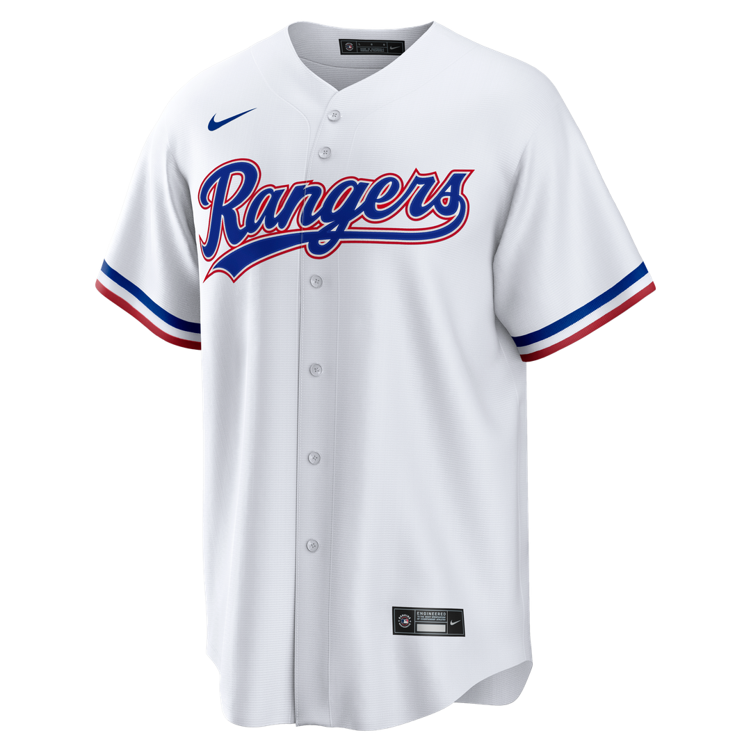 Texas Rangers Nike Home Big & Tall Replica Baseball Jersey - White