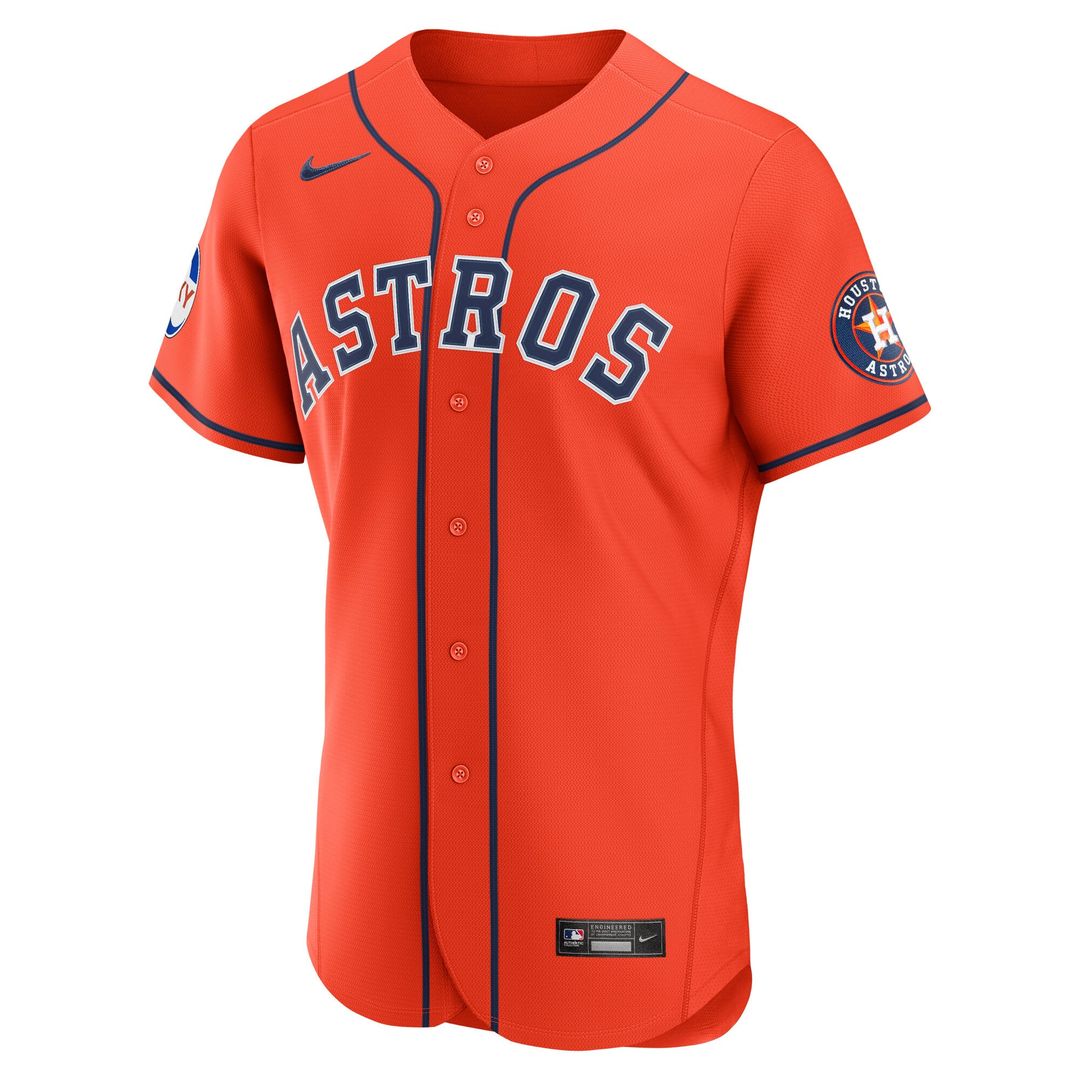 Houston Astros Nike Alternate Sponsor Patch Authentic Baseball Jersey - Navy