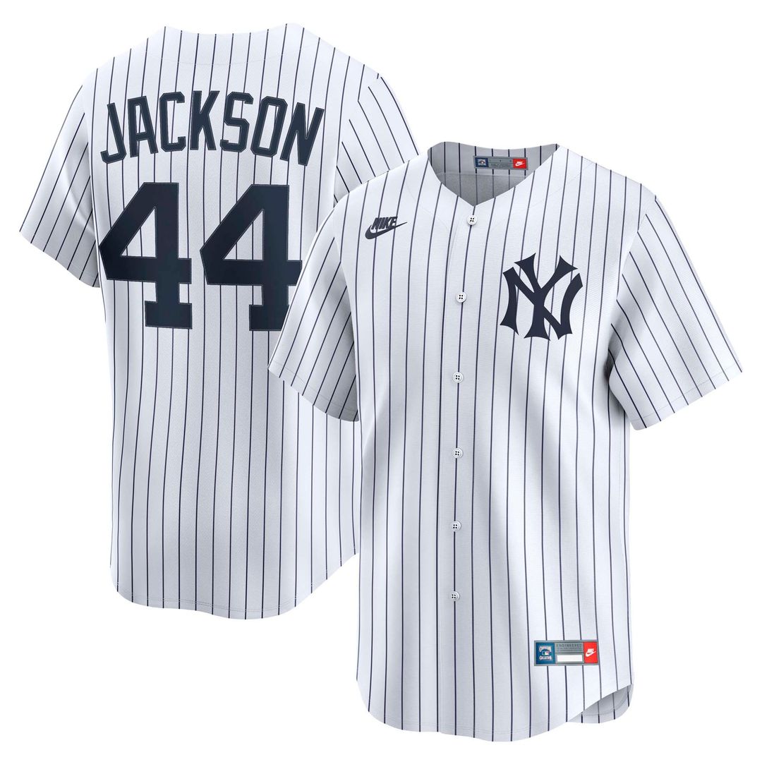 New York Yankees Nike Reggie Jackson Throwback Cooperstown Collection Limited Baseball Jersey - White