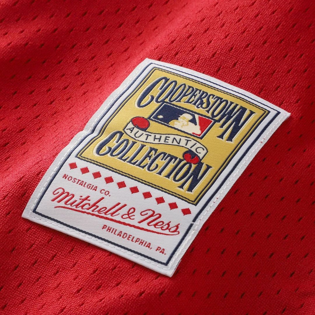 Cincinnati Reds Mitchell & Ness Barry Larkin Cooperstown Collection Mesh Batting Practice Button-Up Baseball Jersey - Black