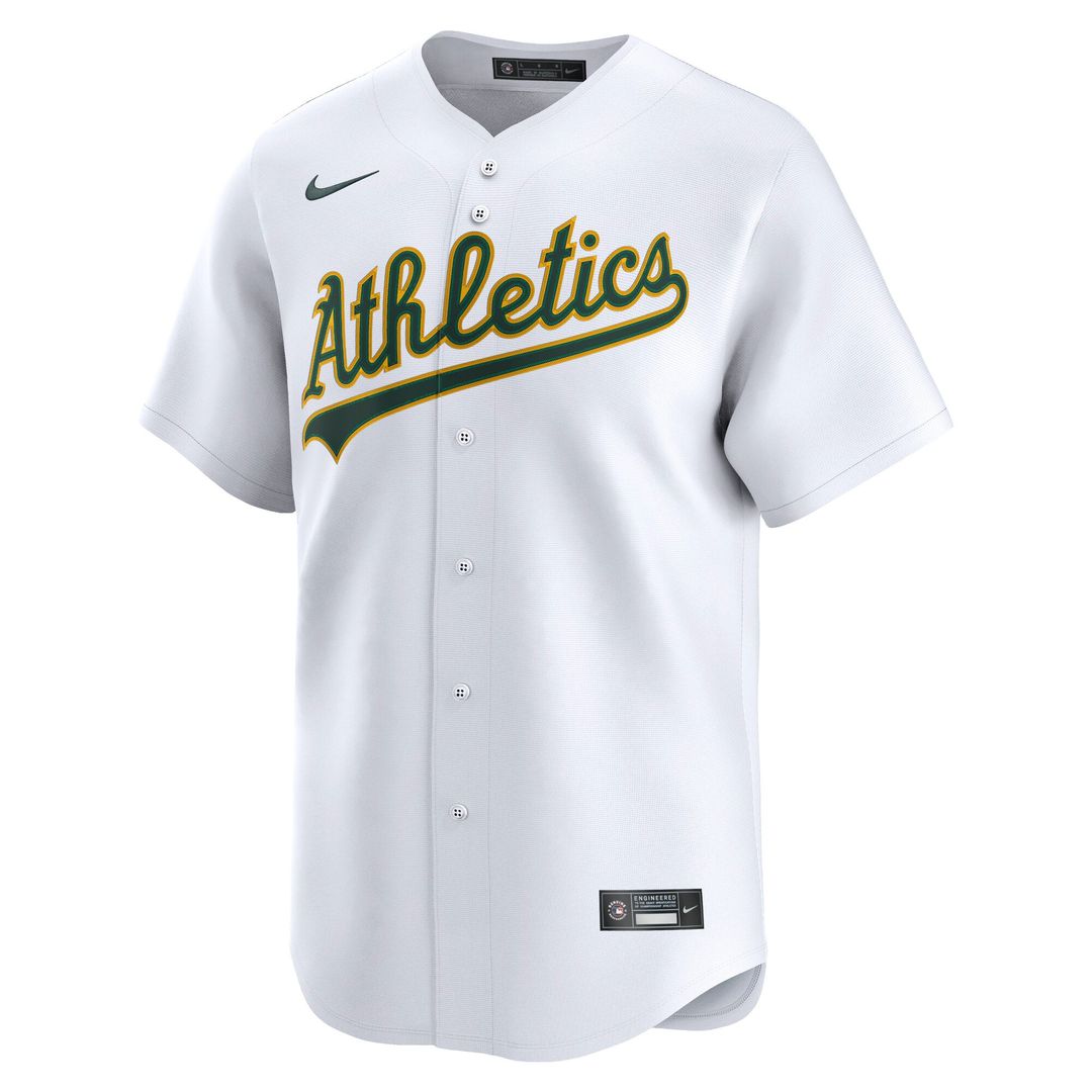Athletics Nike Home Replica Team Baseball Jersey - White