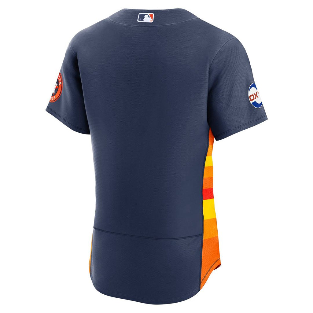 Houston Astros Nike Alternate Sponsor Patch Authentic Baseball Jersey - Navy