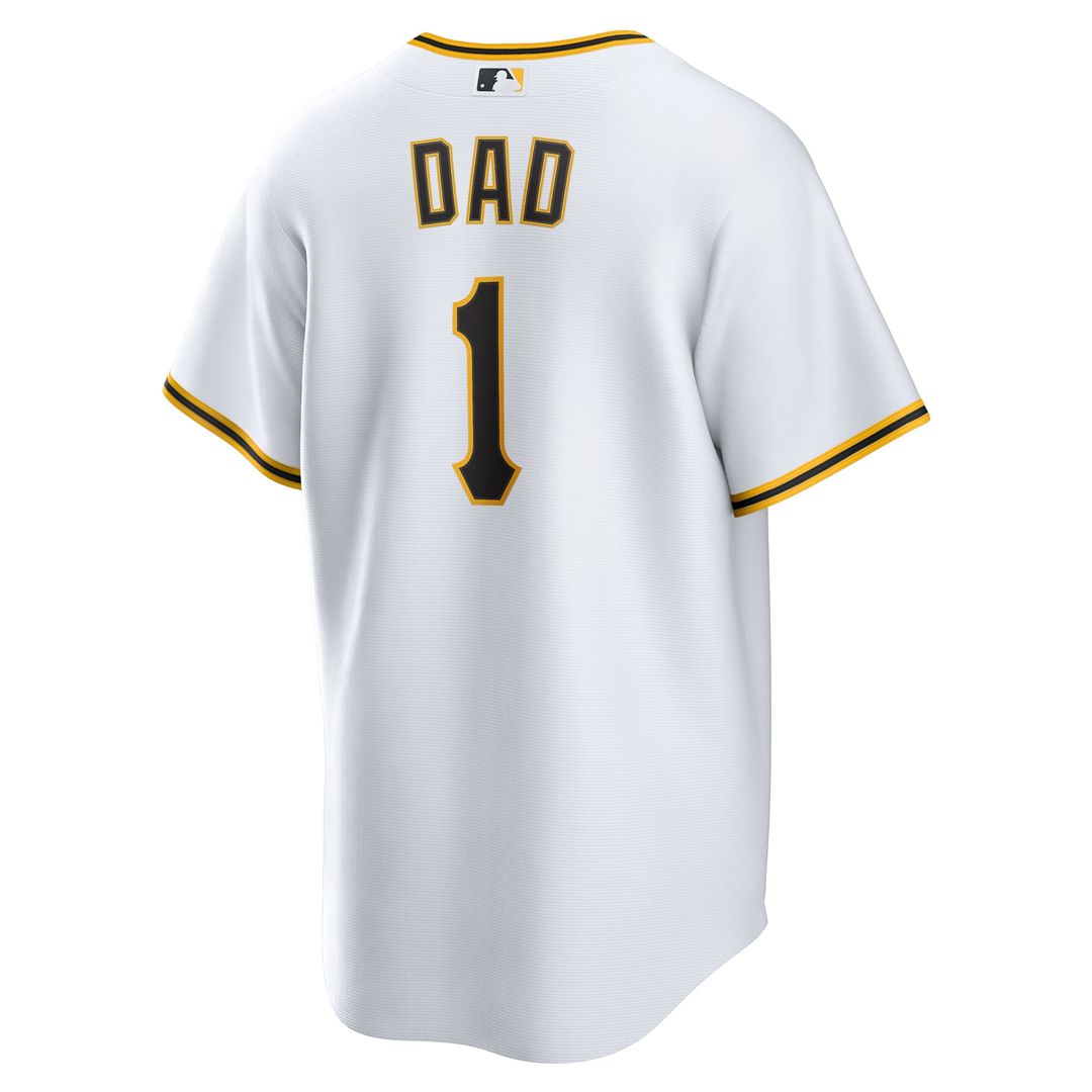 Pittsburgh Pirates Nike #1 Dad Home Replica Baseball Jersey - White