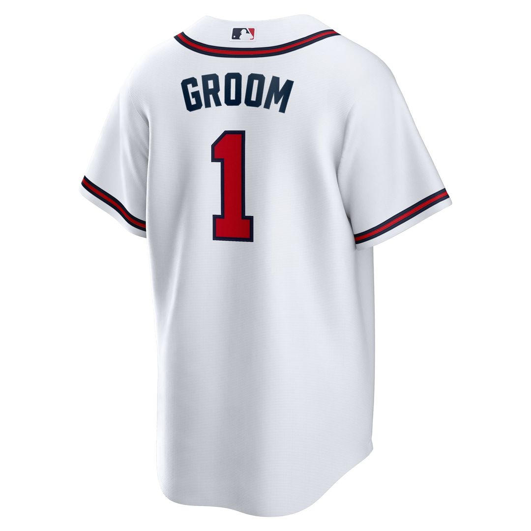 Atlanta Braves Nike #1 Groom Home Replica Baseball Jersey - White