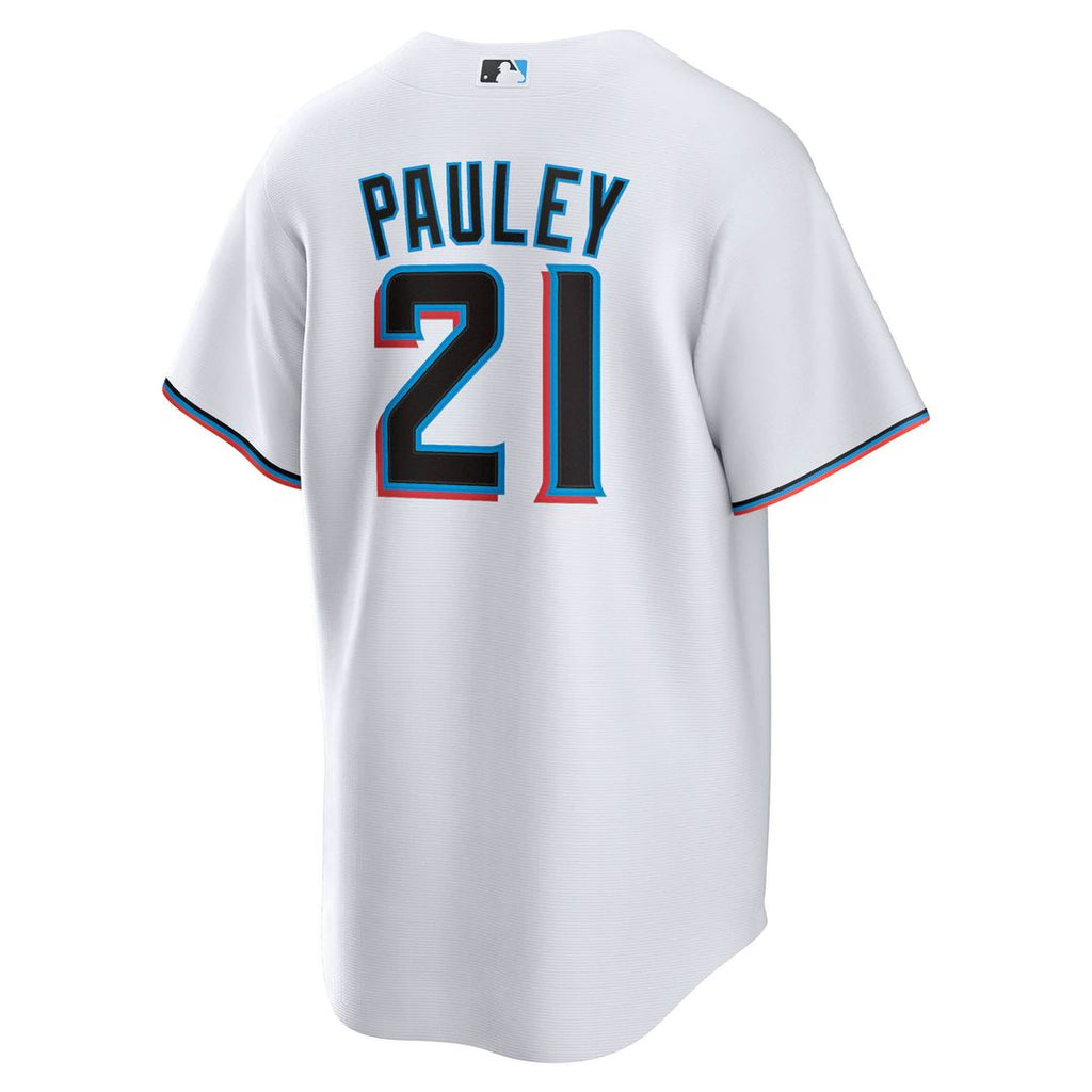 Miami Marlins Nike Graham Pauley Home Replica Baseball Jersey - White