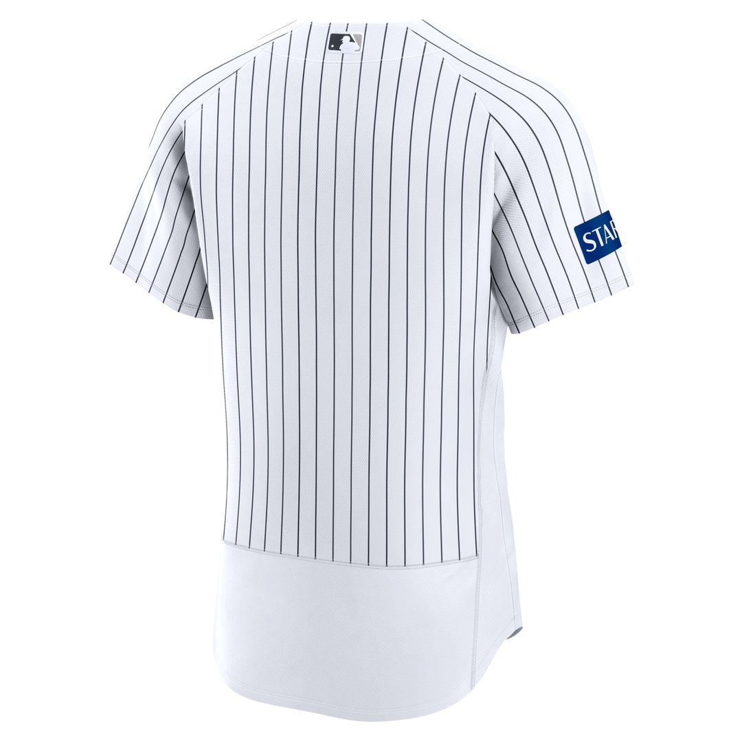 New York Yankees Nike Home Sponsor Patch Authentic Baseball Jersey - White