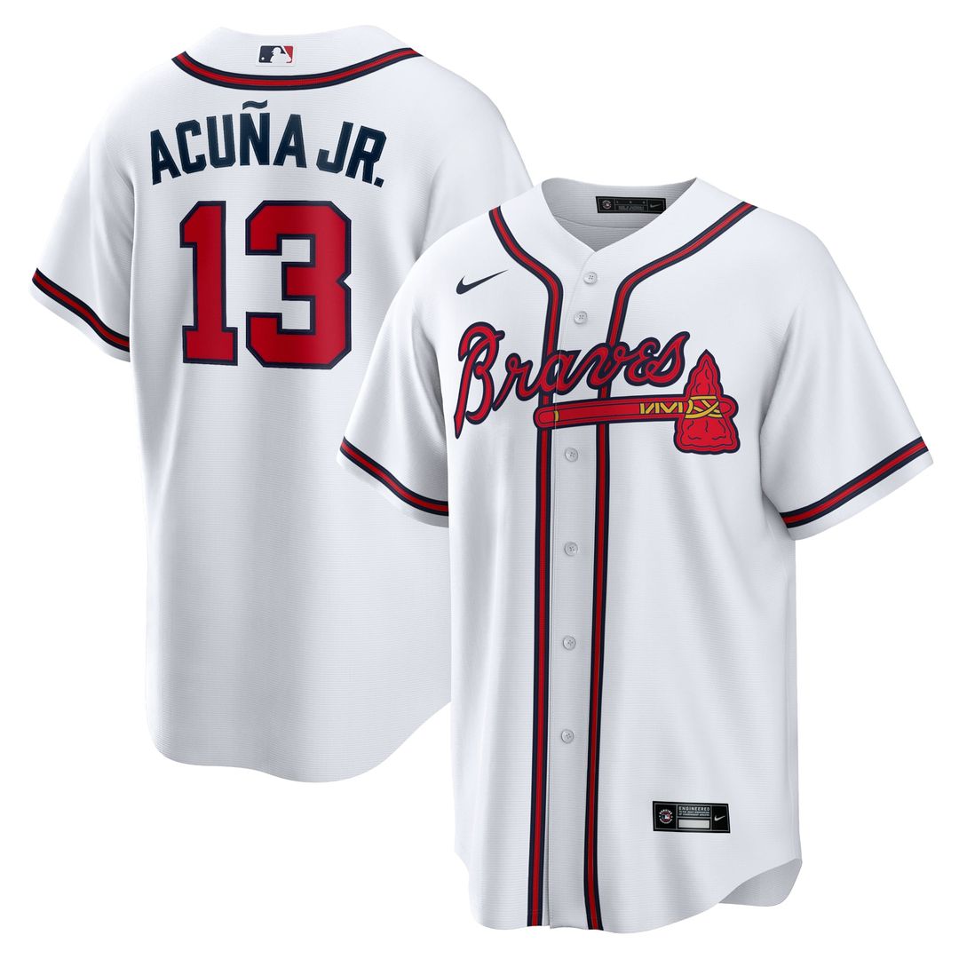 Atlanta Braves Nike Ronald Acuna Jr. Home Replica Player Name Baseball Jersey - White