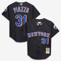 New York Mets Mitchell & Ness Mike Piazza Cooperstown Collection 2000 Batting Practice Baseball Jersey - Black