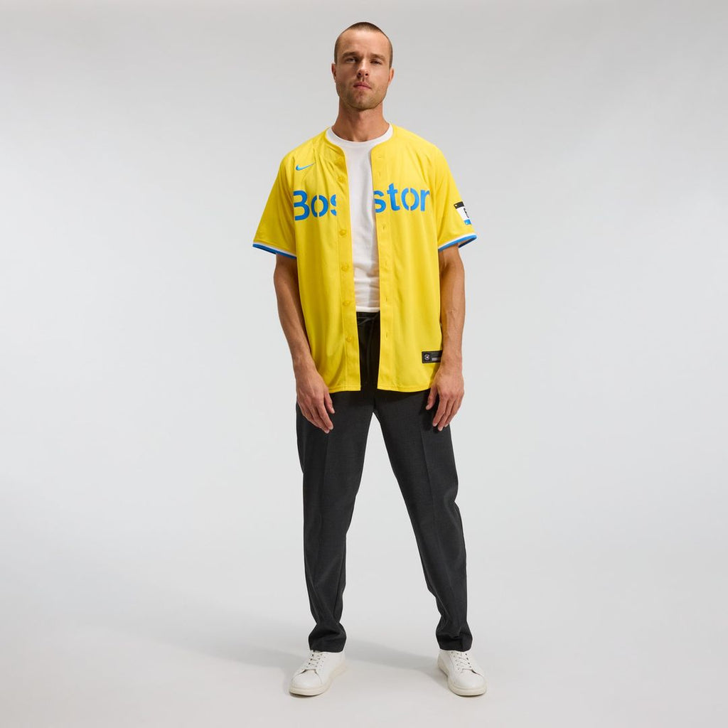 Boston Red Sox Nike City Connect Limited Baseball Jersey - Gold
