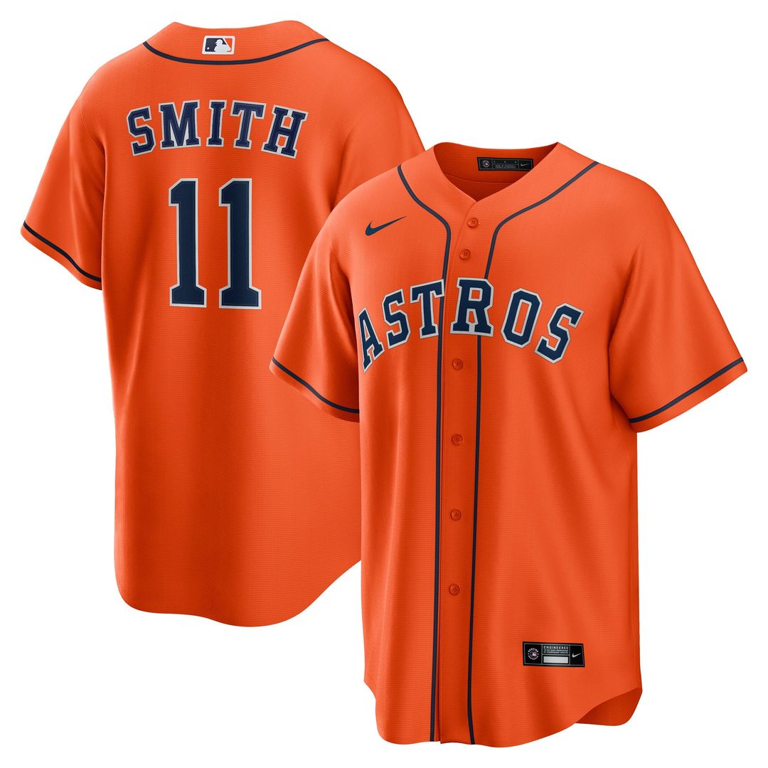 Houston Astros Nike Cam Smith Alternate Replica Baseball Jersey - Orange