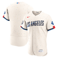 Los Angeles Dodgers Nike City Connect Authentic Sponsor Patch Baseball Jersey - Cream