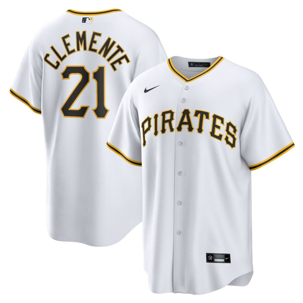 Pittsburgh Pirates Nike Roberto Clemente Home Replica Player Name Baseball Jersey - White