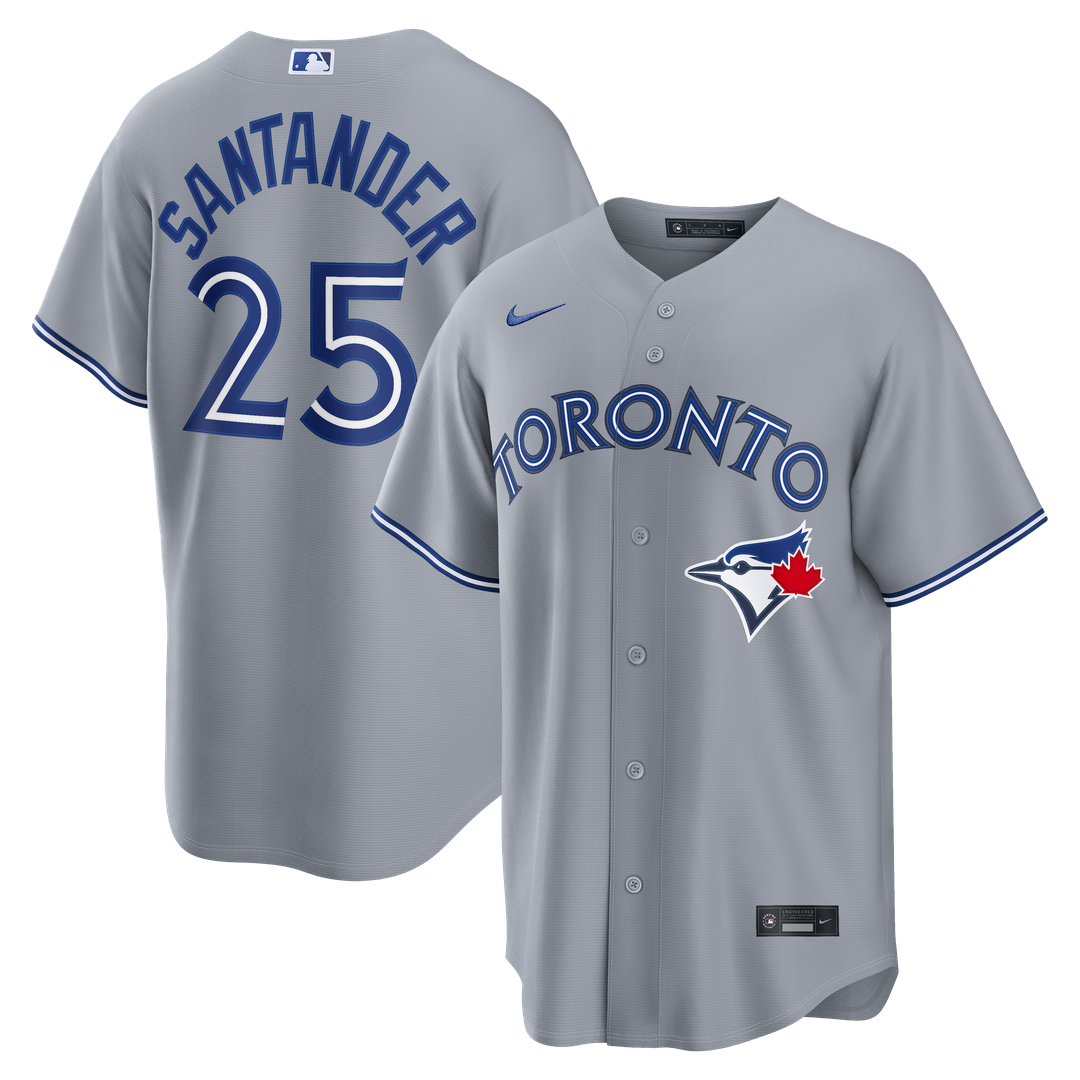 Toronto Blue Jays Nike Anthony Santander Road Replica Baseball Jersey - Gray