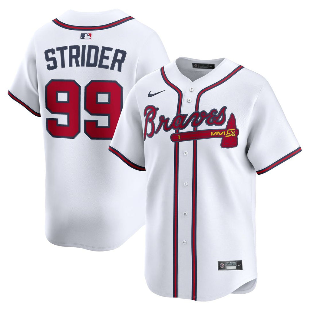 Atlanta Braves Nike Spencer Strider Home Limited Baseball Jersey - White