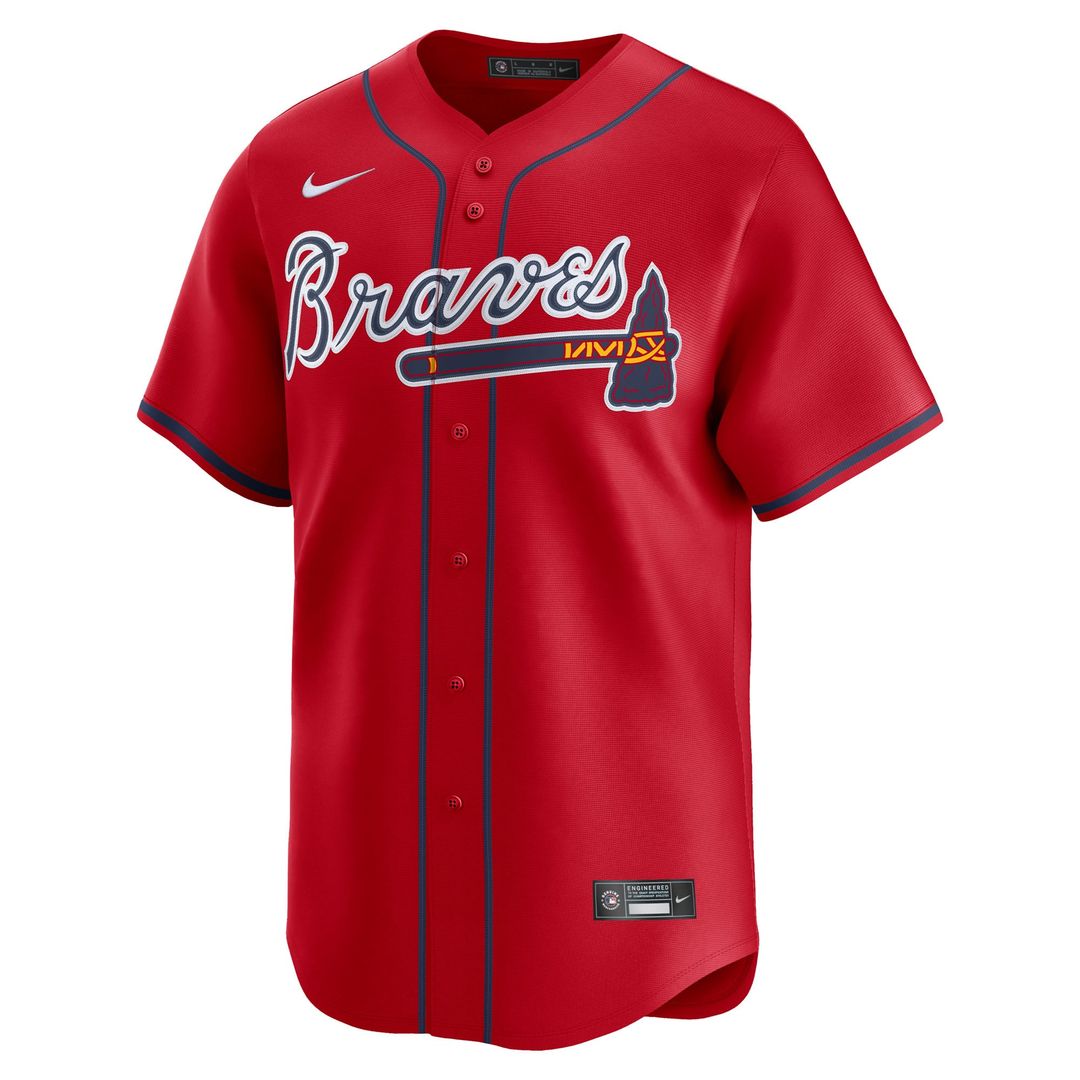 Atlanta Braves Nike Alternate Limited Baseball Jersey - Red