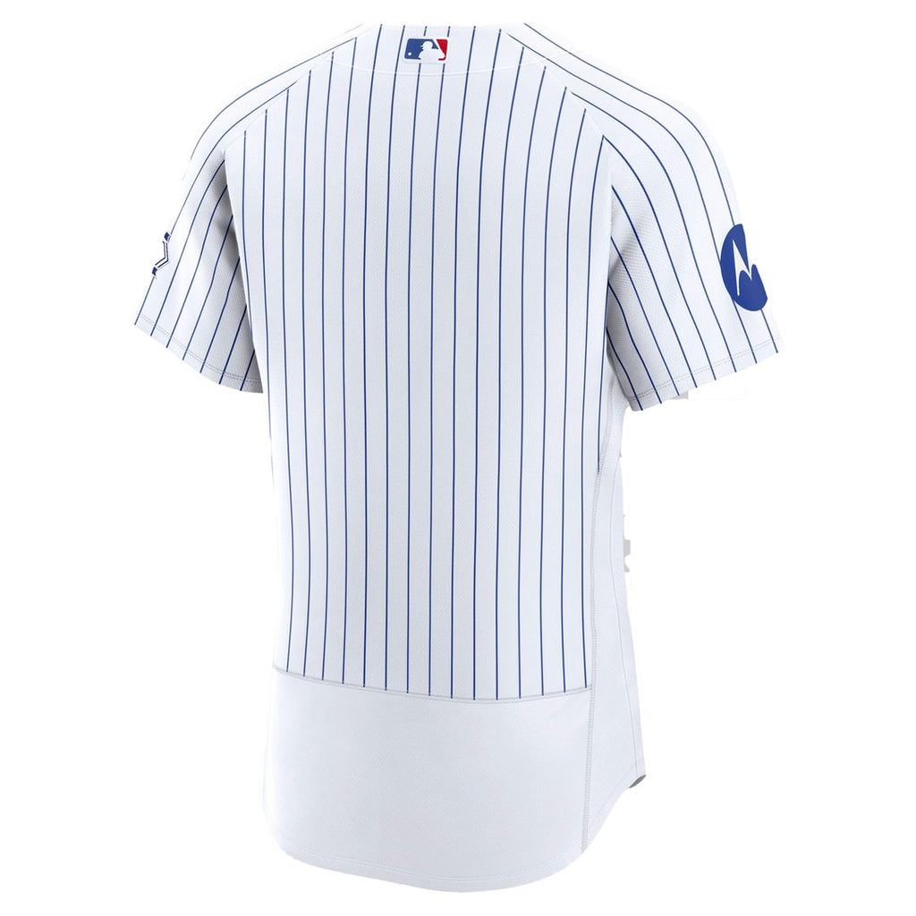 Chicago Cubs Nike Home Sponsor Patch Authentic Baseball Jersey - White