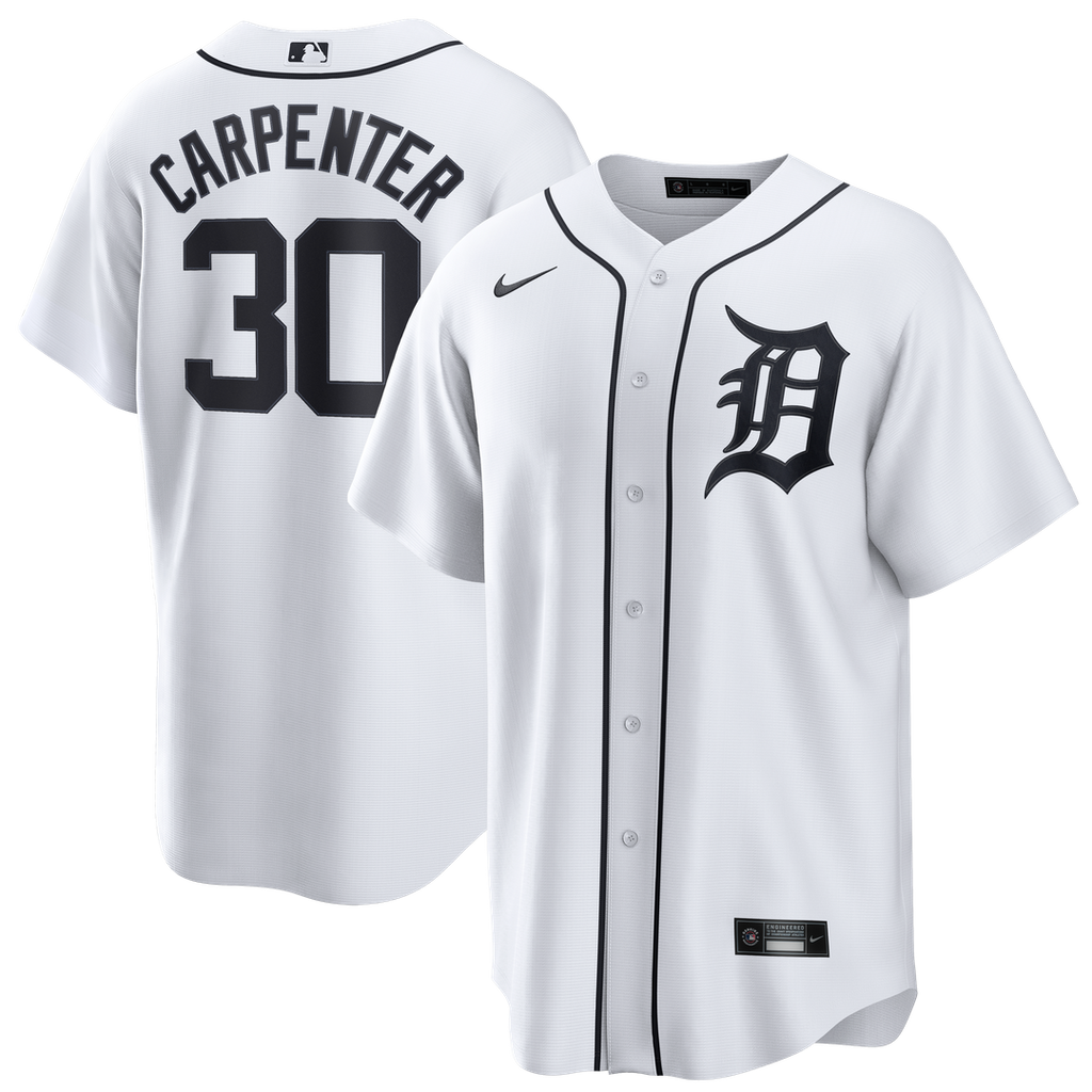 Detroit Tigers Nike Kerry Carpenter Home Replica Baseball Jersey - White