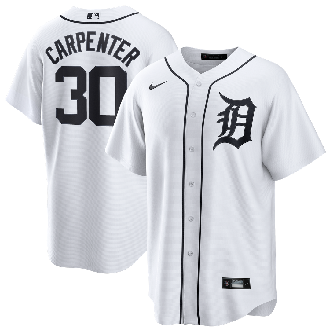 Detroit Tigers Nike Kerry Carpenter Home Replica Baseball Jersey - White