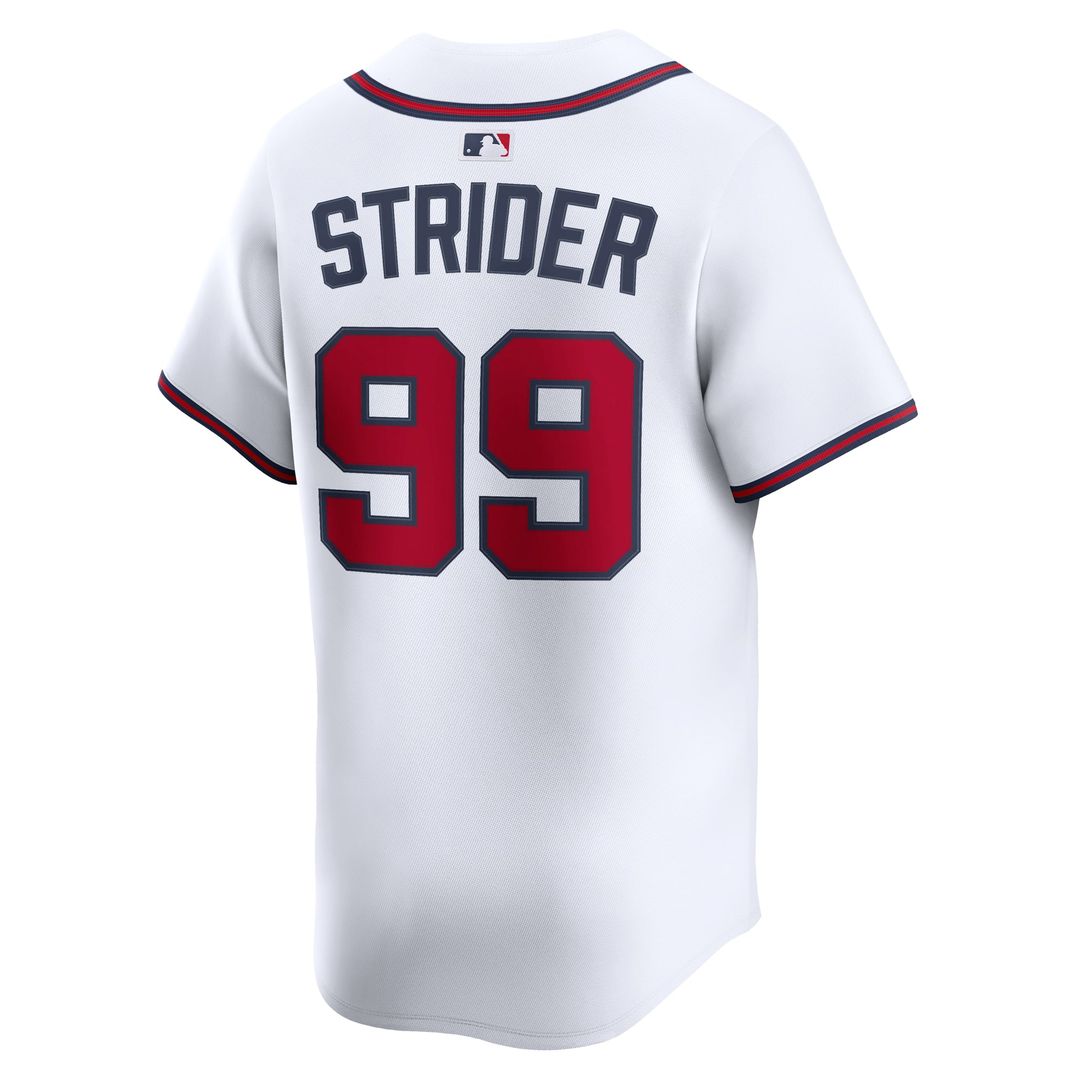 Atlanta Braves Nike Spencer Strider Home Limited Baseball Jersey - White