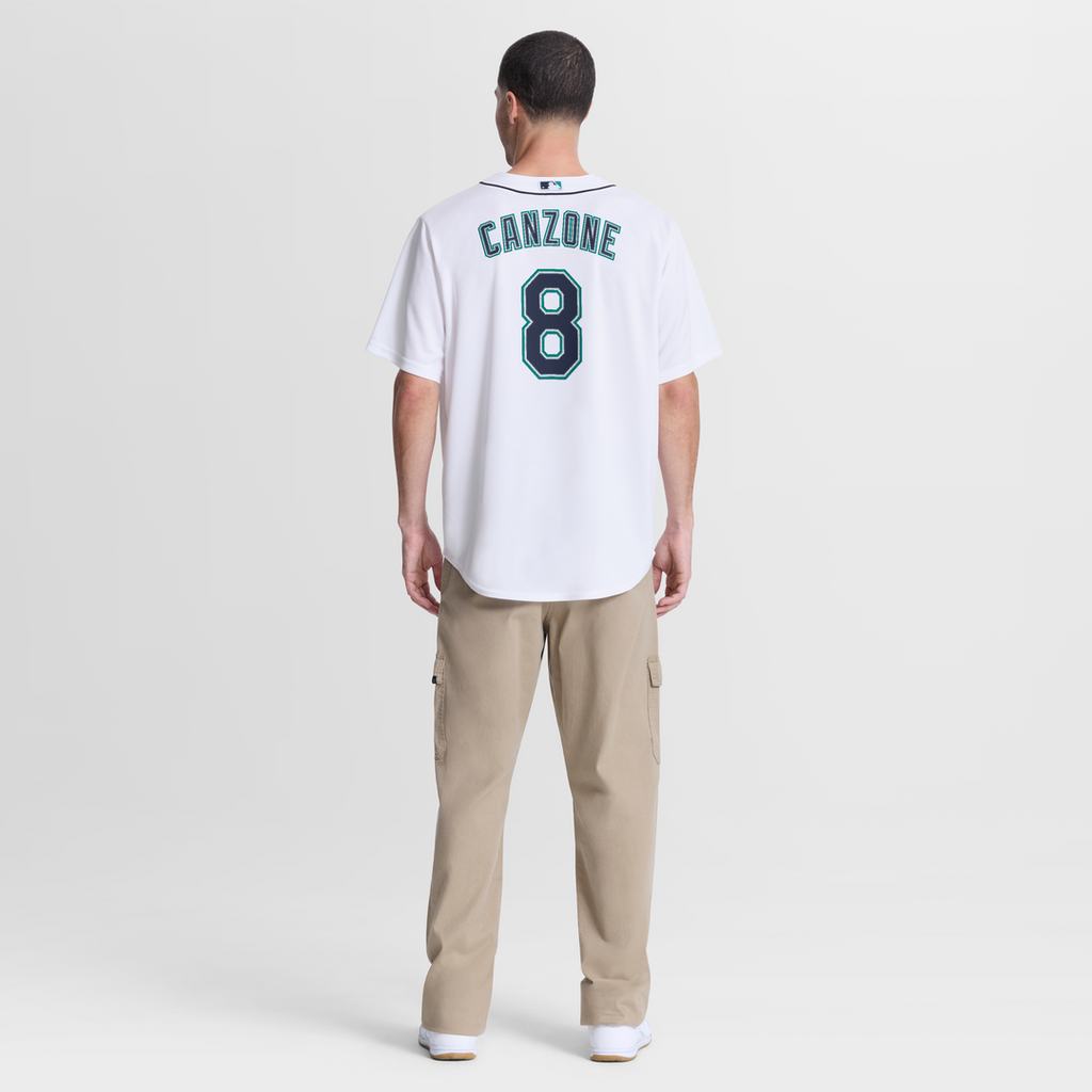 Seattle Mariners Nike Dominic Canzone Home Replica Baseball Jersey - White