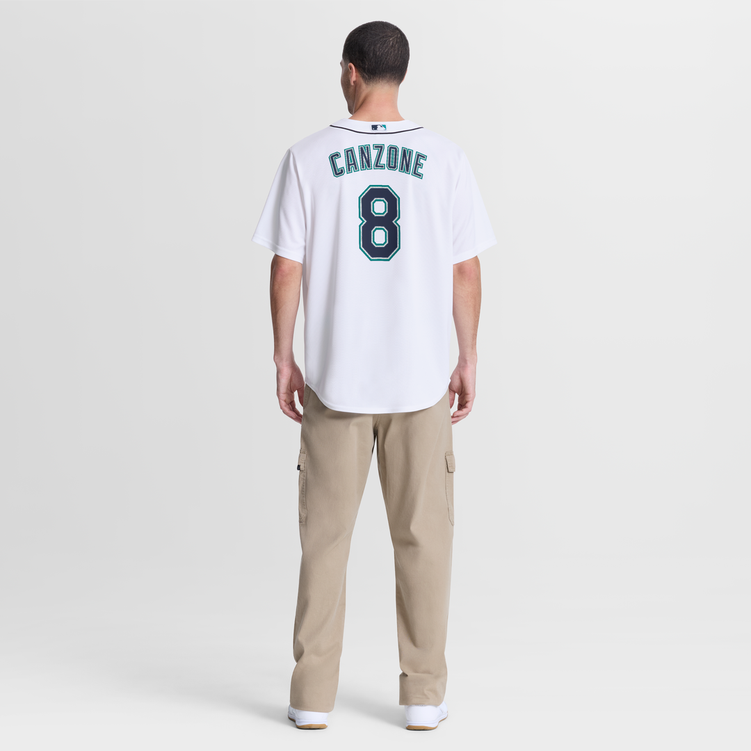 Seattle Mariners Nike Dominic Canzone Home Replica Baseball Jersey - White