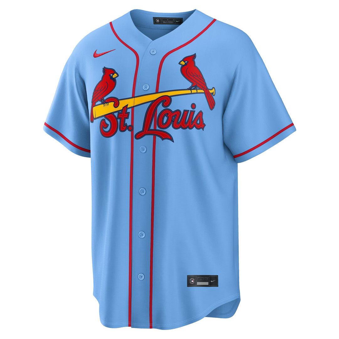 St. Louis Cardinals Nike Masyn Winn Alternate Replica Baseball Jersey - Light Blue