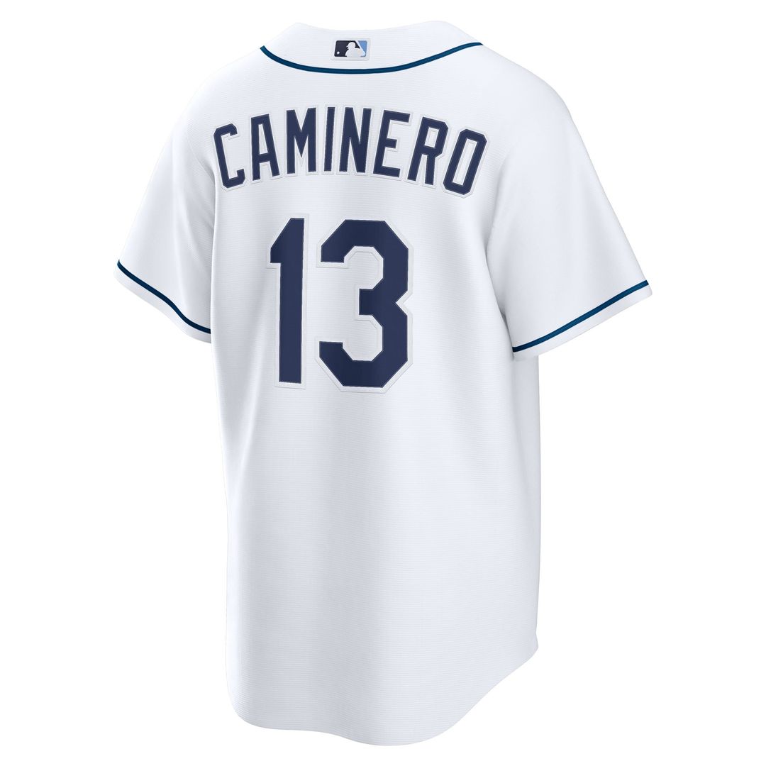 Tampa Bay Rays Nike Junior Caminero Home Replica Baseball Jersey - White